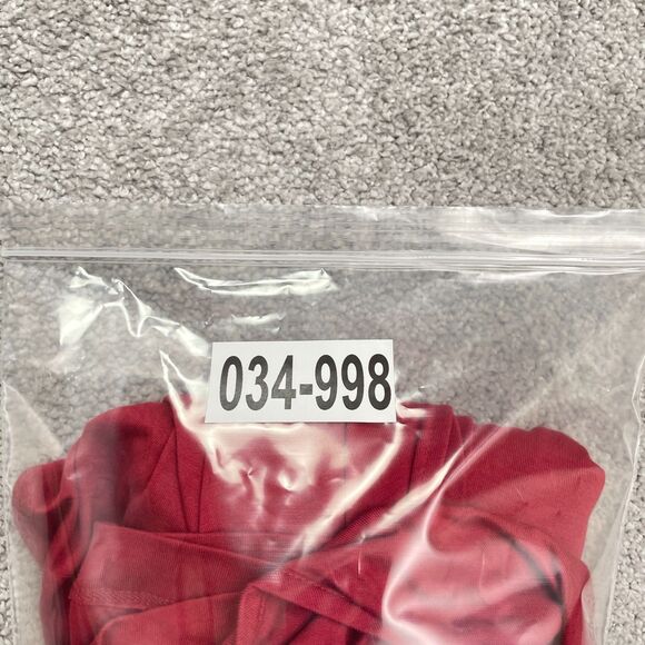 Talbots Wrap Tunic Blouse Womens XL Red Long Sleeve Rayon Blend Stretch Casual - Picture 10 of 10